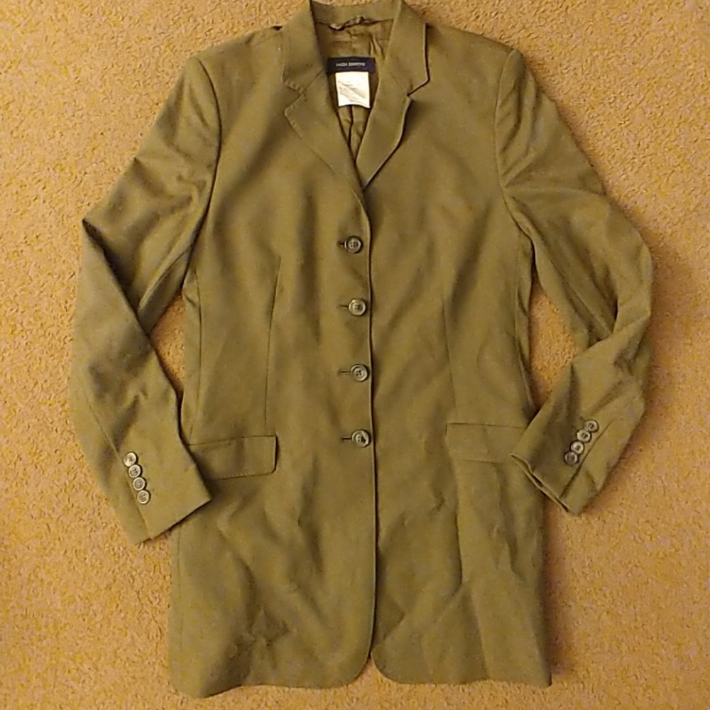 Piazza Sempione size 8/44 long wool blazer jacket